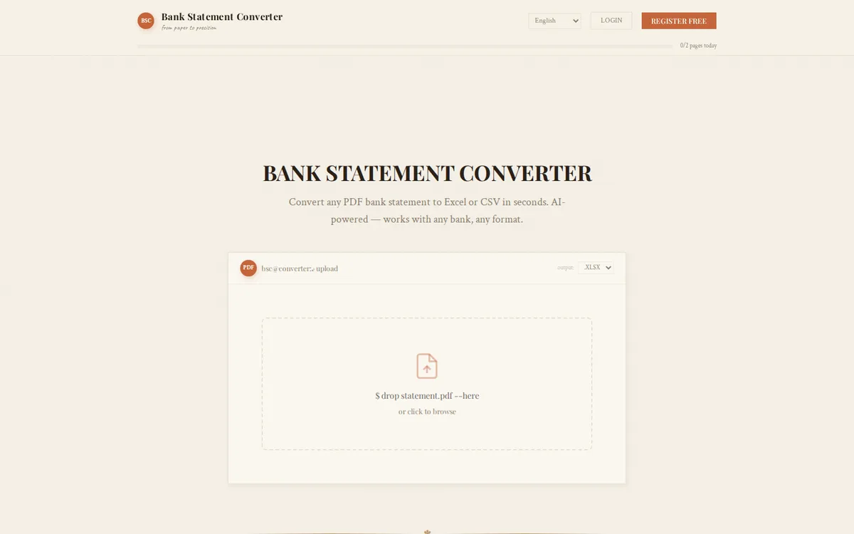 Bank Statement Converter